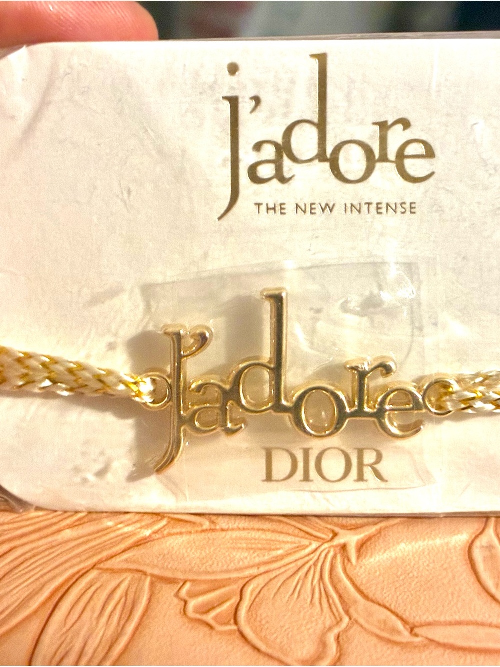Rare!Stunning Dior Gold and Cream 'J'adore' Braided Cord Bracelet - Picture 10 of 10